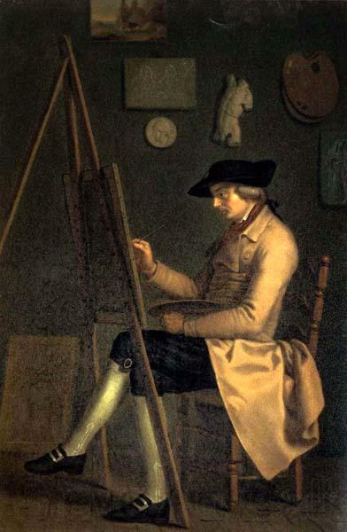 Friedrich Tischbein Self-Portrait at the Easel Germany oil painting art